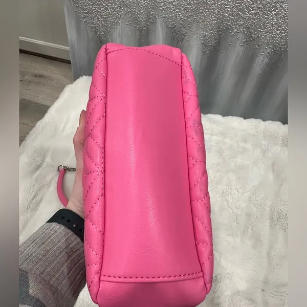 Steve Madden Bsilvia Quilted Crossbody in Hot Pink - Image 6