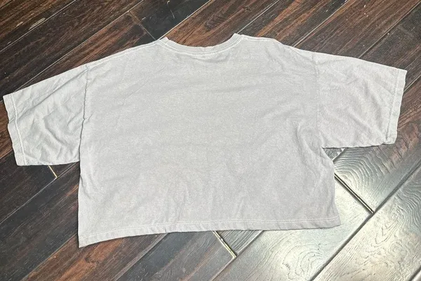 Tilly's Crewneck 100% cotton tee shirt crop top casual indie coastal boho band tee - Image 2