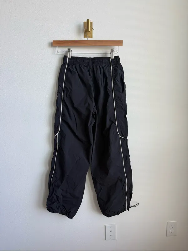 BDG Urban Outfitters Jess Straight Leg Nylon Track Pants Black XS - Image 7