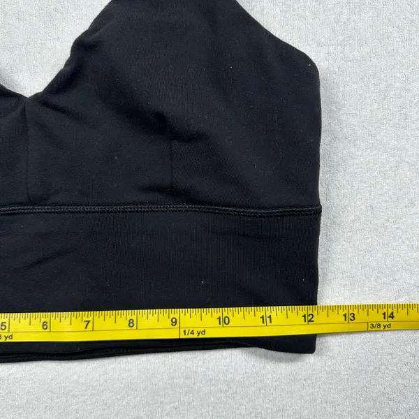 Lululemon Black Longline Sports Bra Strappy Back Women’s Small Medium - Image 4