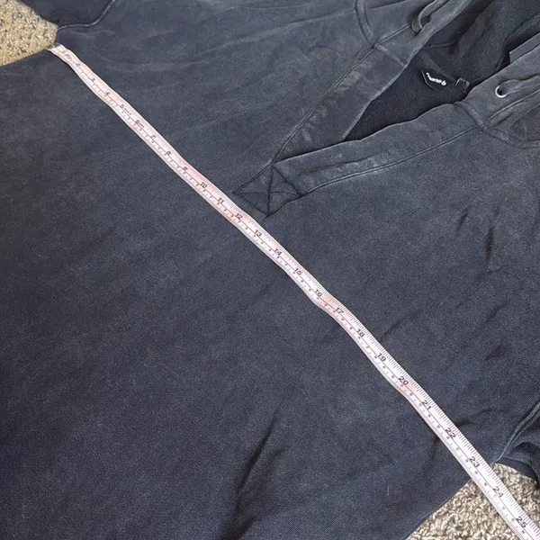 MONO B Black Mineral Washed Hoodie Tunic Dress Size M - Image 5