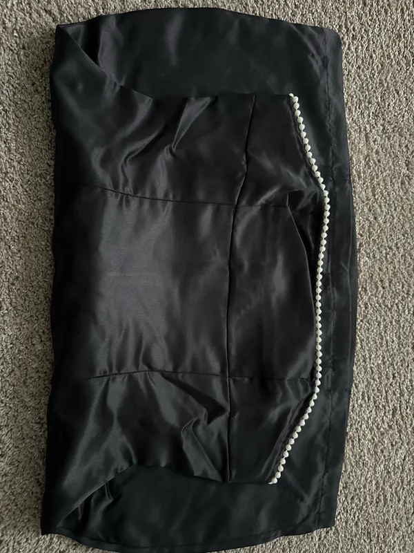 Silk Mini Black Hoco Dress Size M - Image 5