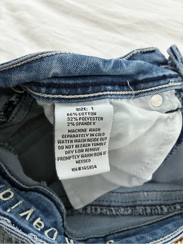 Embellished blue Flare Jeans with Decorative Back Pockets Gray Size undefined - Image 5