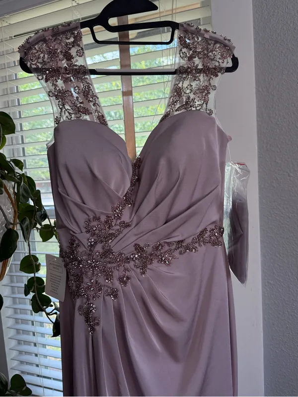 NWOT Marsoni by Colors Gown in Dusty Rose Size 8 Style#MV1133 Ruched Embellished - Image 4