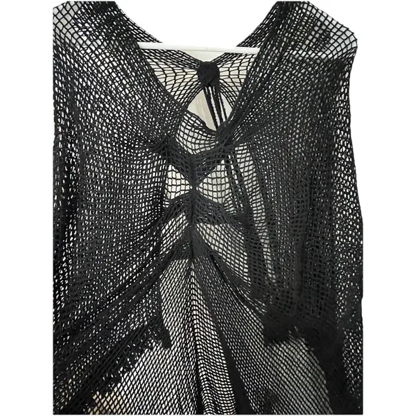 Lulus Clothing Co Crochet Fairy Goth Witchy Shawl Wrap - Image 6