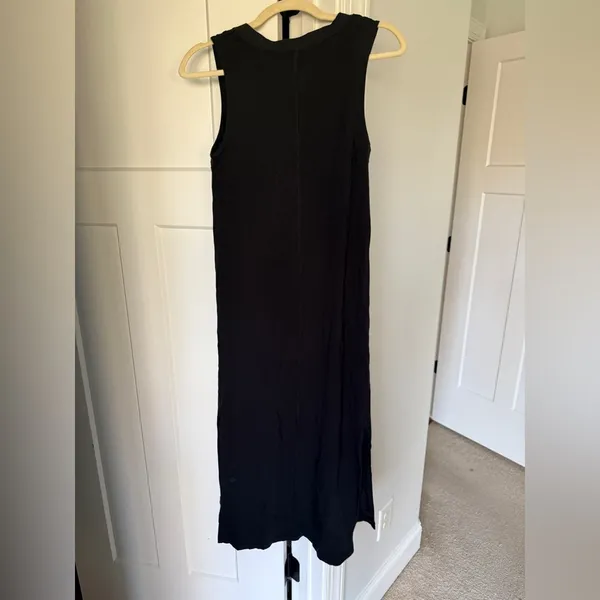Lululemon All Yours Tank Maxi Dress Cotton Black sleeveless‎ stretch - Image 6
