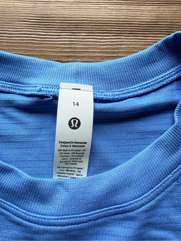 lululemon athletica Perforated Light Blue Cropped Athletic Tank - Image 2