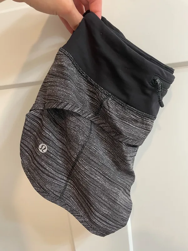 Lululemon Speed Shorts in Heathered Black / Grey - Image 6