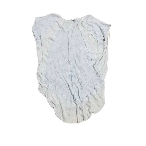 We the Free Pale Blue‎ exposed Seams short sleeve thermal knit top sz XS - Image 2
