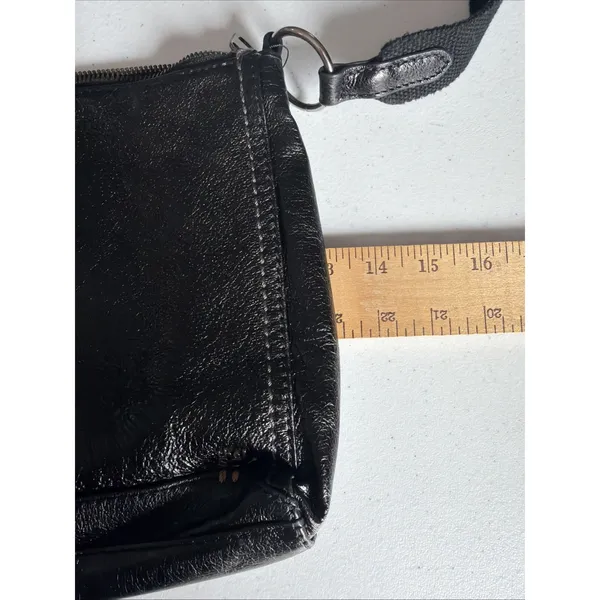 The Sak black Leather Clutch Crossbody Shoulder Bag camila texture classic - Image 14
