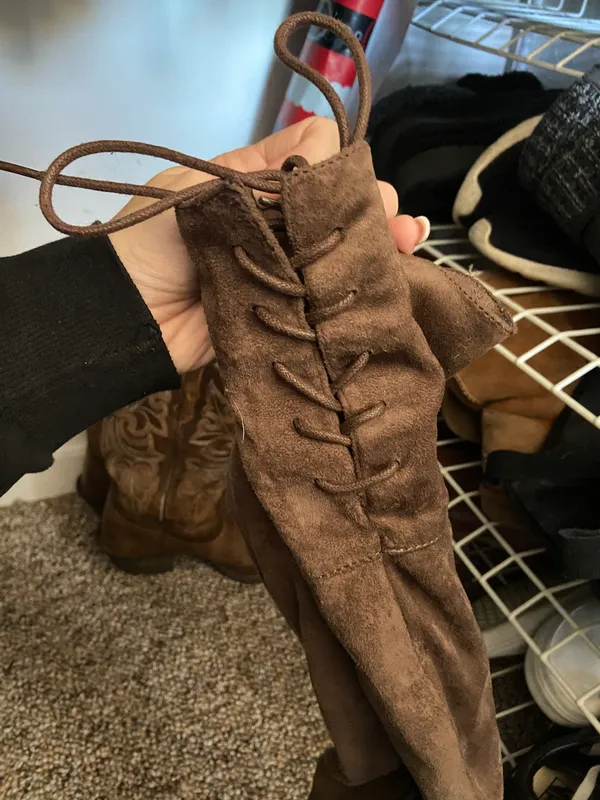 Knee Length Brown Boots Size 8 - Image 2