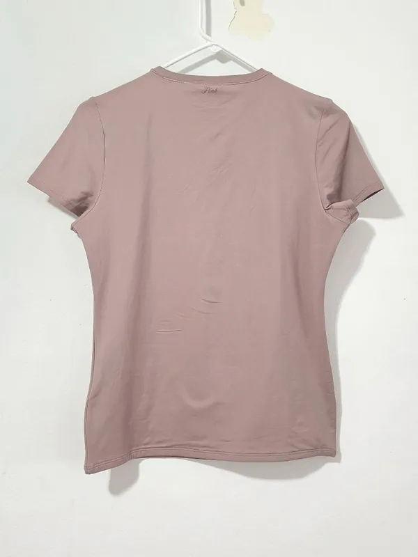 Victoria's Secret PINK Base Stretch Short-Sleeve Tee - Iced Coffee -Size XL - Image 4