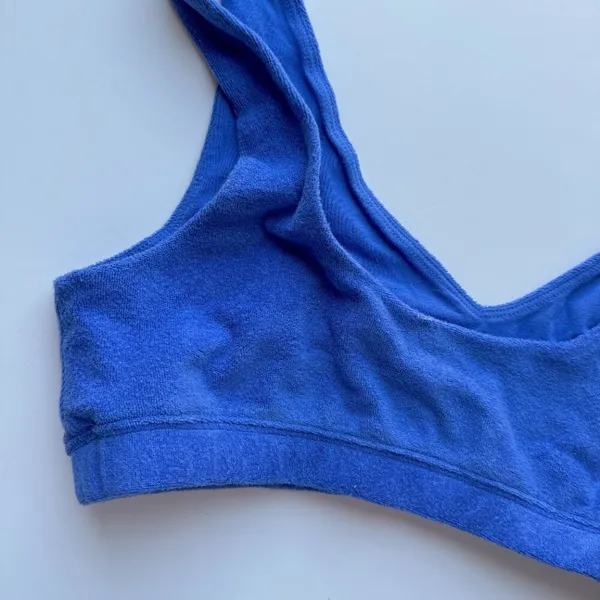 Aerie NEW Offline Terry Recharge Least Support Bra Blue Size Large L - Image 11