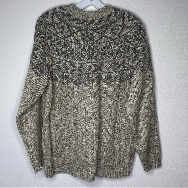 Vintage Northwest Blue‎ Wool Blend Sweater Tan Size L - Image 6