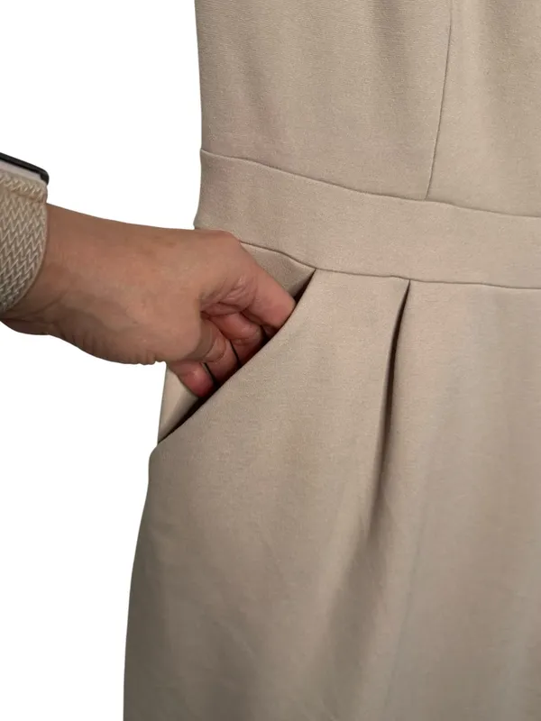Quince Beige Sheath Dress Size S - Image 4