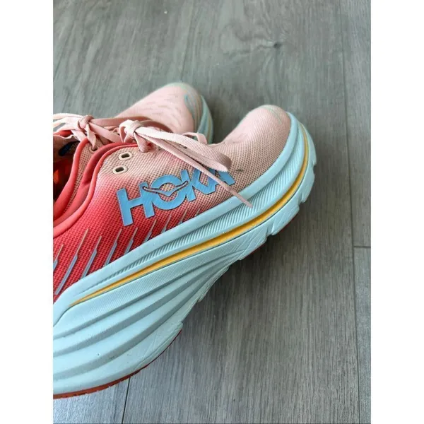 Hoka One One Bondi X Running Shoes Sz 8 Women Orange - Image 8