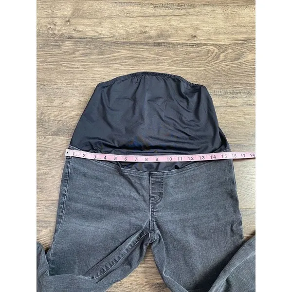 EUC Womens Madewell Maternity Skinny‎ Jean over belly grey distressed size 27 - Image 7