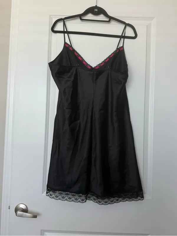 Apt. 9 Satin Pink Lace Trim Ribbon Slip Dress XL - Image 5