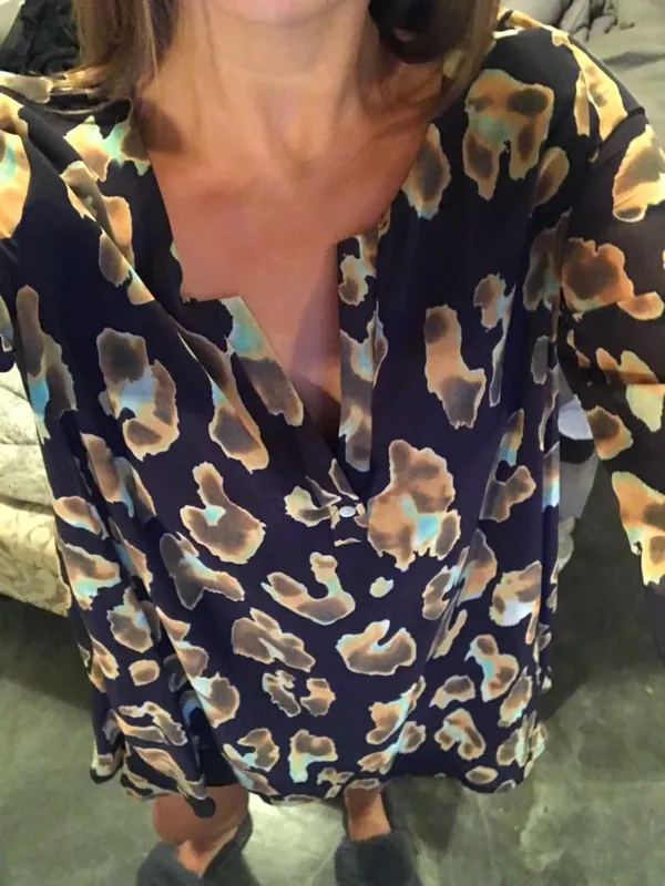 Honey Punch Navy Cheetah Print Tunic - Image 2
