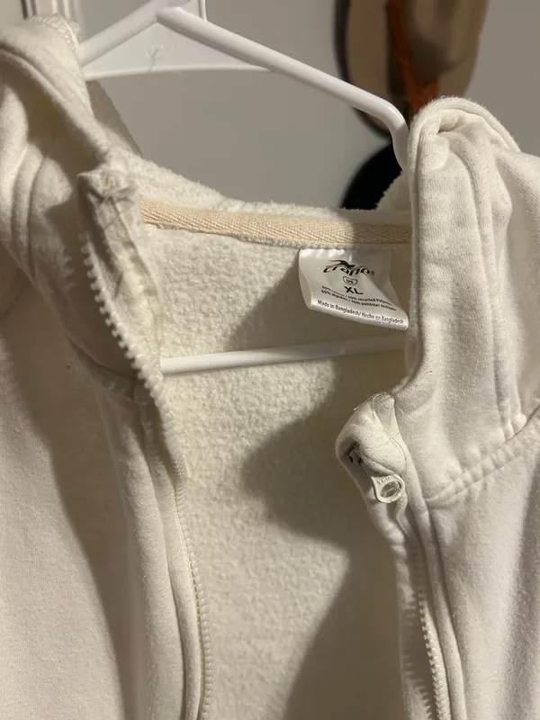 Crane Creamy White Hooded Jacket Size XL - Image 3