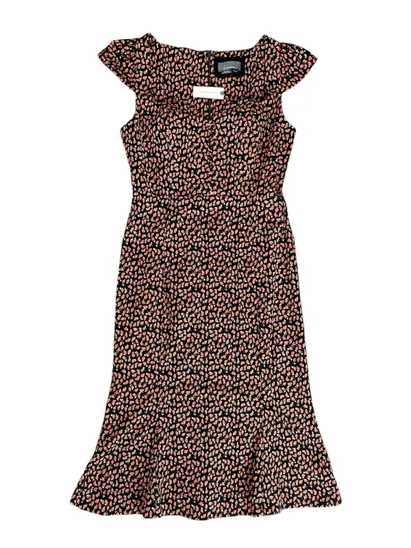 Anthropologie Women’s Cecily Fit & Flare Sweetheart Midi Dress Raspberry Print L - Image 10