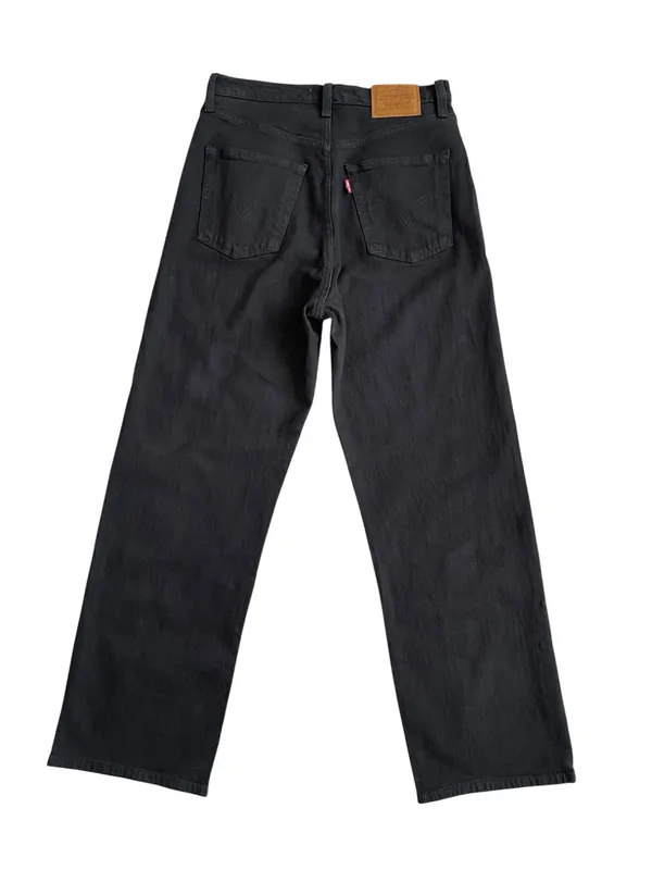 Levi’s Ribcage Straight Ankle Black Jeans Women’s Size 28 Button Fly - Image 5