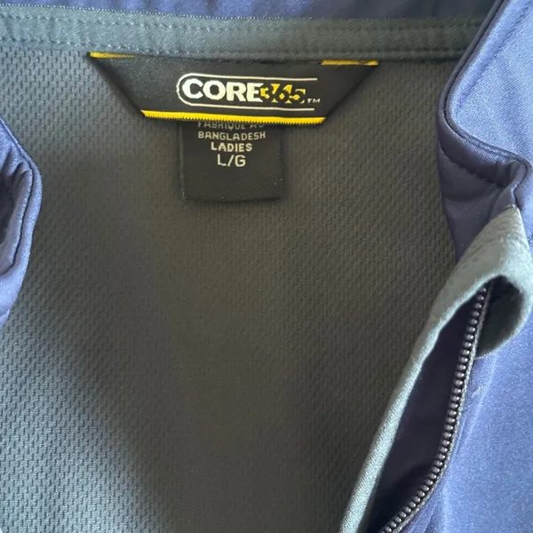Core 365 Ladies Navy Blue Quarter Zip Vest Water Resistant Large - Image 5