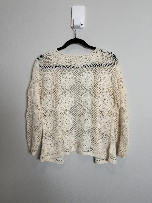 Cream Knit Cardigan - Image 4
