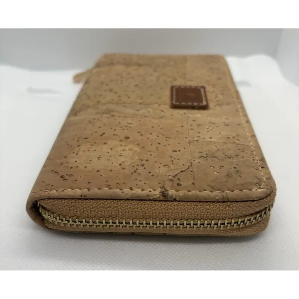 Portugal Cork Wallet Zip-Around Eco-Friendly Sustainable Vegan‎ Natural Boho - Image 6