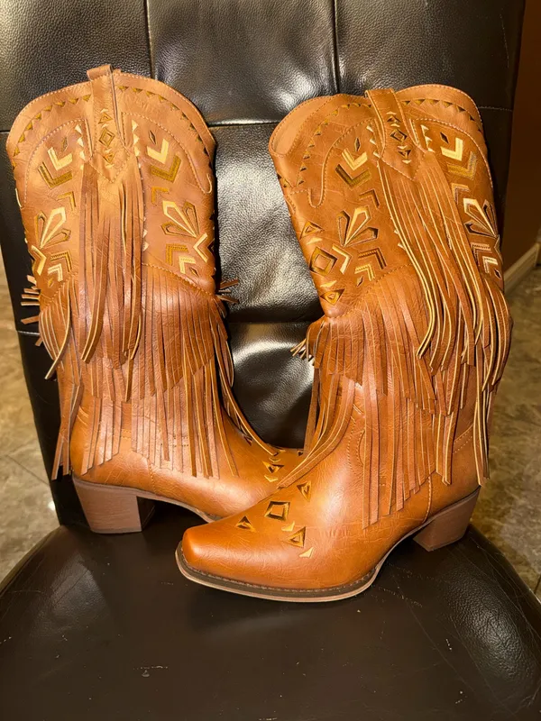 Boots Brown Size 8 - Image 3