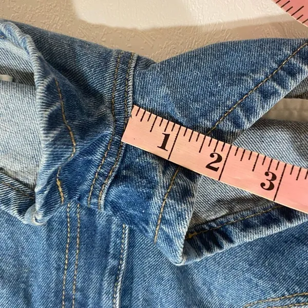 Edikted Heart Pocket Denim Shorts NWT Size S Y2K Coquette Low Rise - Image 7