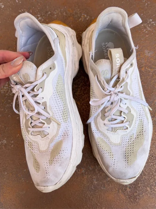 Sorel white Kinetic Breakthru Day Lace trainers sz US 9 women / in good condition - Image 2