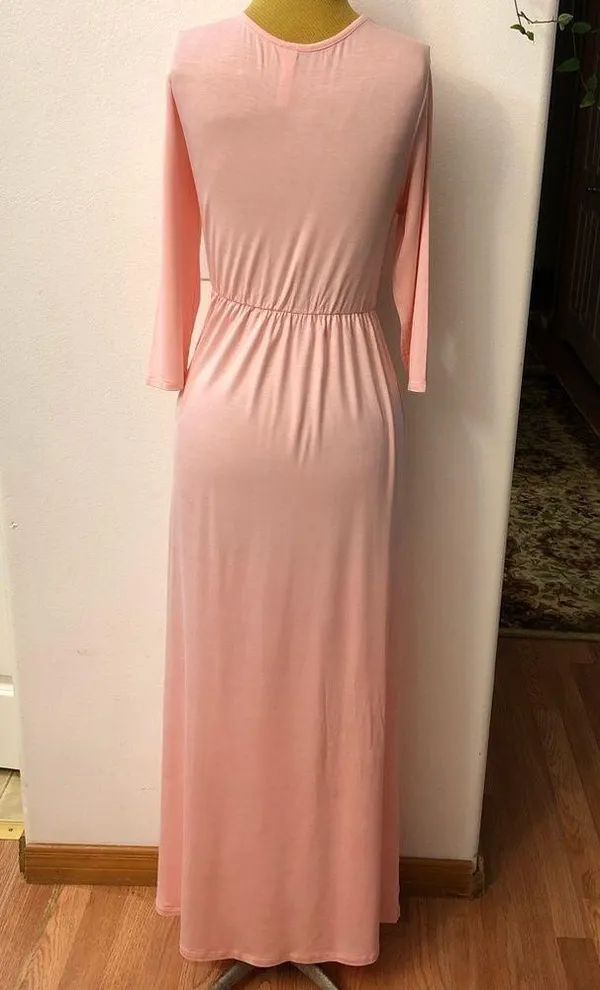 New # Wrapped Ruched Maternity Dress - Image 7