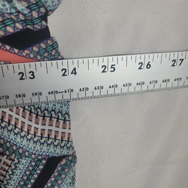 DR2 by Daniel Rainn Geometric Cold Shoulder Blouse Plus Size 1X Crochet Boho - Image 4