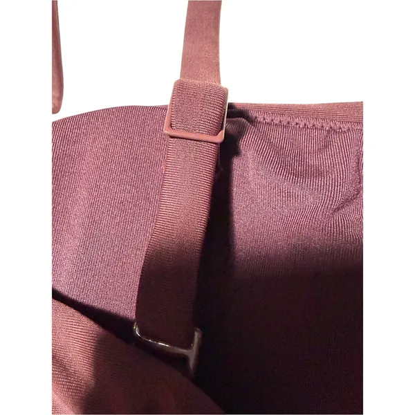 Aerie Burgundy Bandeau Adjustable Straps Bikini Top Large 12 14 - Image 6