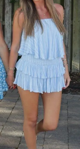 Vestique Blue Striped Romper - Image 2
