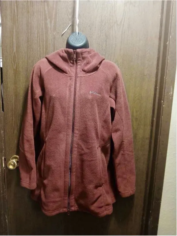 Columbia Women's Hooded Fleece Jacket Maroon Size M INV553 - Image 12