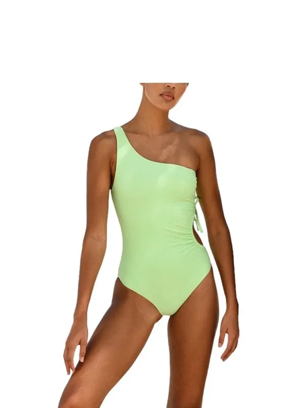 Jade Apex One Piece Swimsuit Lime Green Size S Beach Vacation Resortwear Coastal - Image 4