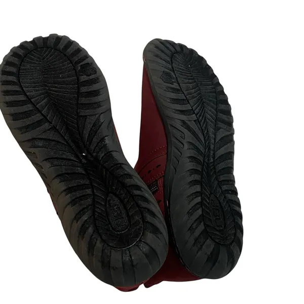 Jbu Memory Foam Do Juno Women Sz 7‎ M Burgundy Ankle Length Zip Up Chelsea Boots - Image 12