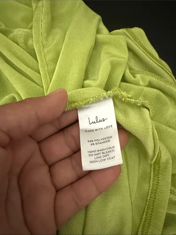 Lulu's Lime Green Twist-Knot Cowl Crop Top - Image 7