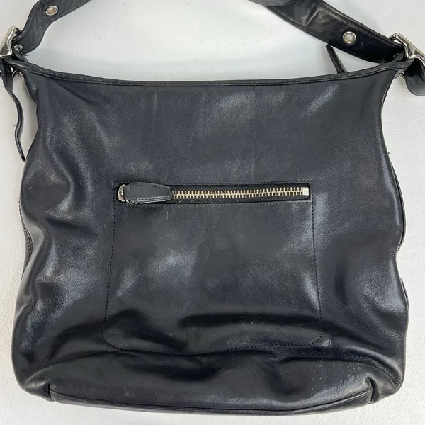 Coach Medium Shoulder Bag Legacy Penny Hobo 19889 Silver Hardware Black Leather - Image 7