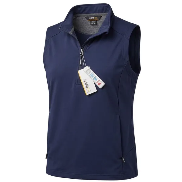 Core 365 Ladies Navy Blue Quarter Zip Vest Water Resistant Large - Image 2