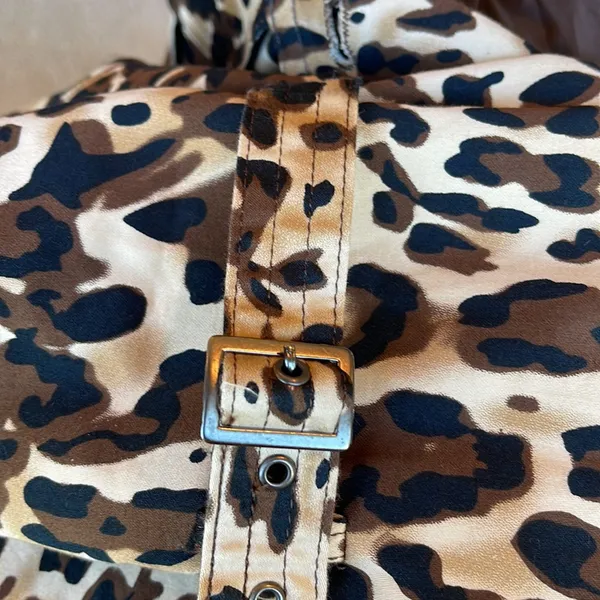 Leopard Animal Print Trench Coat Jacket by Appraisal fully lined, pockets size M Tan Size M - Image 16
