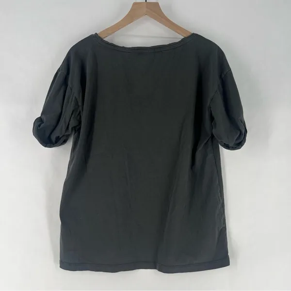 Disney Mickey Mouse Dark Charcoal Gray Minimalistic Cuffed ‎ Short Sleeve Tee - Image 9