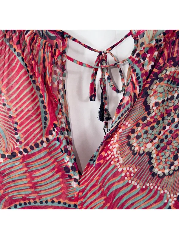 Tommy Bahama Carnival Lights Chiffon Maxi Dress Size Medium NWT - Image 6