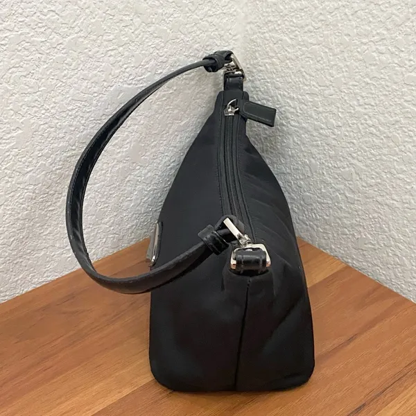 Vintage Y2K The Original Brand Black Nylon Mini Bag Shoulder Bag - Image 5