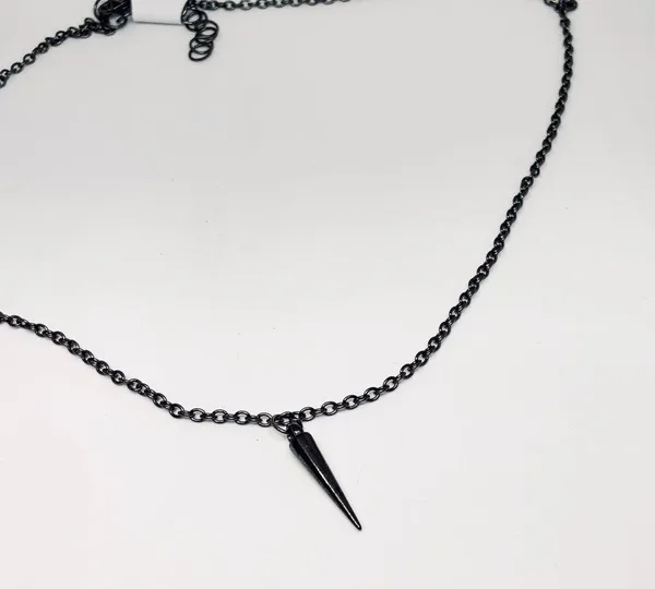 Spike Gunmetal Necklace Punk Goth Egirl New - Image 6