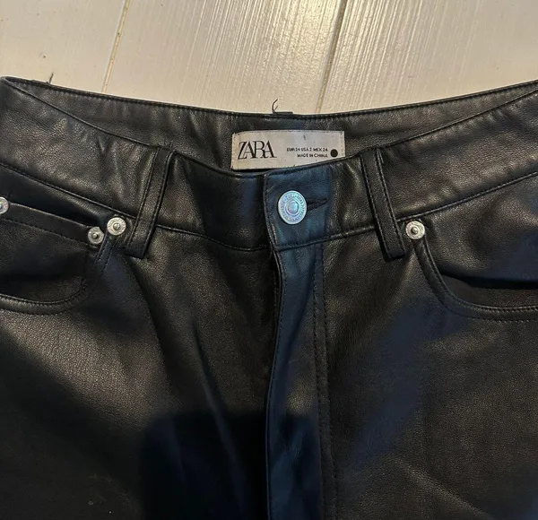 Leather Black Pants - Image 2
