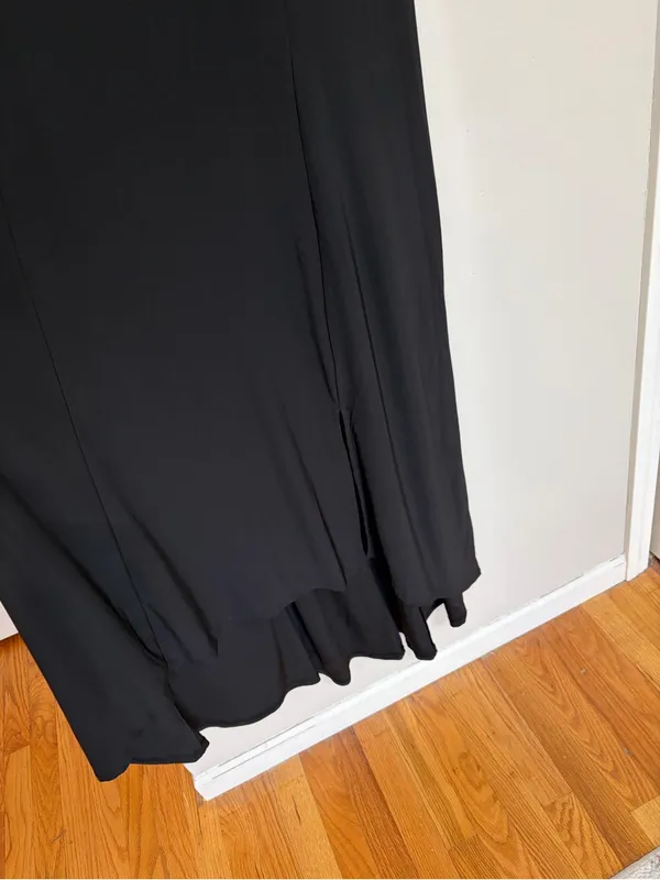 NEW NY Collection Grommet Embellished High Low Maxi Dress in Black - Size 1X - Image 7