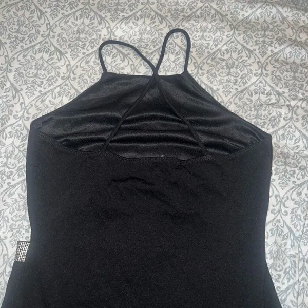 Rhinestone cutout little black dress size S - Image 3